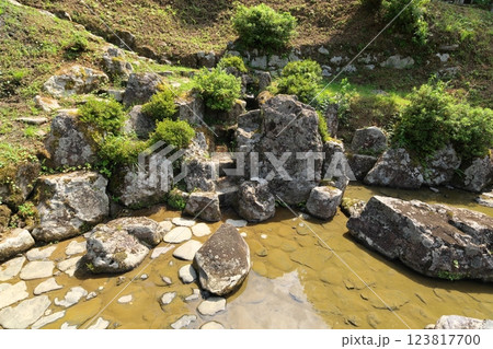 一乗谷朝倉氏遺跡 義景館跡庭園 一乗谷朝倉氏遺跡 義景館跡庭園 123817700