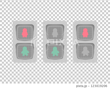 行人交通燈插畫集 123819206