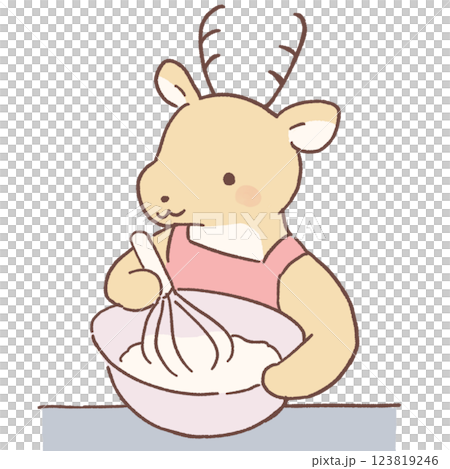 攪拌烘烤鹿 123819246