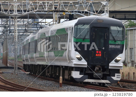 高崎線特急あかぎ号：E257系電車（上野行列車） 123819780