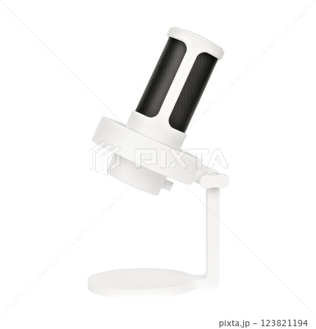 white microphone isolated on white background 123821194