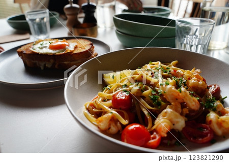 エビのパスタ エビのパスタ 123821290