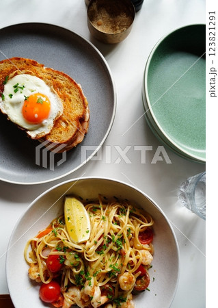 エビのパスタ エビのパスタ 123821291