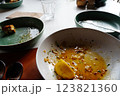 食後の皿 123821360
