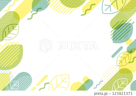 ポップでカラフルな葉っぱの背景 ポップでカラフルな葉っぱの背景 123821371