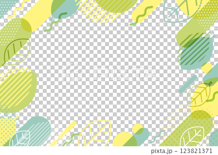 ポップでカラフルな葉っぱの背景 ポップでカラフルな葉っぱの背景 123821371
