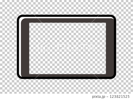 簡單的平板設備向量插圖 123821525