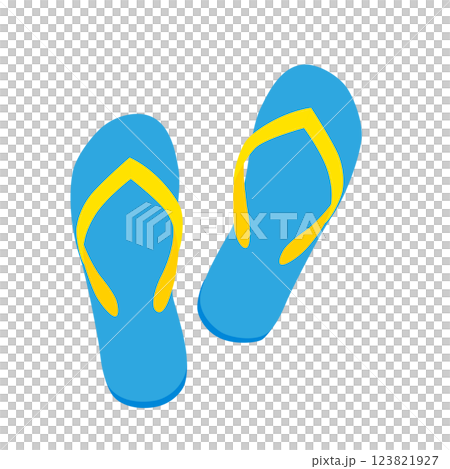 淺藍色沙灘涼鞋 123821927