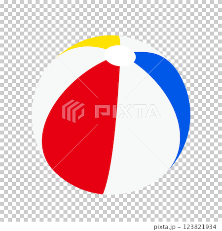 ビーチボールのイラスト 123821934