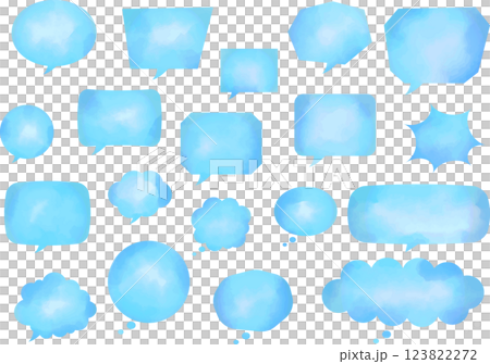 Transparent watercolor speech bubble Transparent watercolor speech bubble 123822272