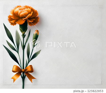 水彩画風カーネーションのイラストの母の日のメッセージカード/AI生成イラスト 水彩画風カーネーションのイラストの母の日のメッセージカード/AI生成イラスト 123822853