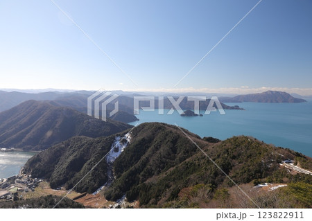 三方五湖 雪景 銀世界 123822911