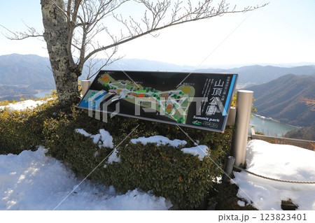 三方五湖 雪景 銀世界 123823401