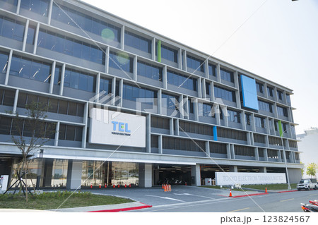 View of the Tokyo Electron Limited (TEL) Operations Center building in Tainan Science Park, Taiwan, is a Japanese electronics and semiconductor company. 123824567