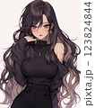 ロングヘアーのセクシーな大人の女性 123824844