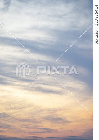 春の夕焼け 夕焼け 夕暮れ 春空 3月 【神奈川県】 123825414