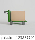 荷物をカートで運ぶ 123825540