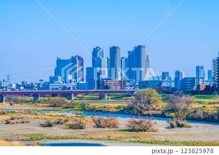 日本の東京都市景観3月10日…多摩川や川崎・武蔵小杉駅前のタワーマンション群など望む=令和7年 日本の東京都市景観3月10日…多摩川や川崎・武蔵小杉駅前のタワーマンション群など望む=令和7年 123825978