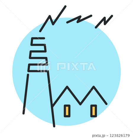 Ecology line art icon, nature and environment. Protection, planet care, natural recycling power. Vector ecology line art illustration 123826179