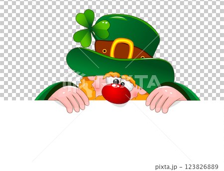 Funny Irish Leprechaun 123826889