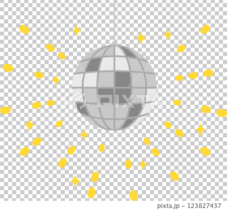 反射光線的鏡球 123827437