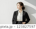 スーツ姿の若い女性　生成AIモデル 123827597