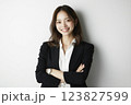 スーツ姿の若い女性　生成AIモデル 123827599