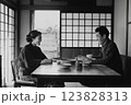 昭和の日本　食卓　生成AIモデル 123828313