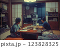 昭和の日本　食卓　生成AIモデル 123828325