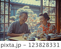 昭和の日本　食卓　生成AIモデル 123828331