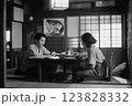 昭和の日本　食卓　生成AIモデル 123828332