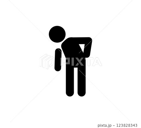 腰痛のピクトグラム ベクター 腰痛のピクトグラム ベクター 123828343