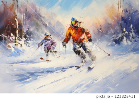 Winter Sports - Generative AI 123828411