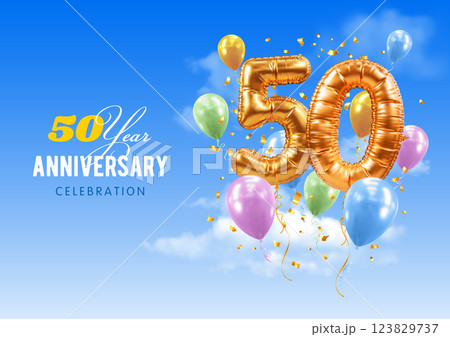 50th Year Anniversary Celebration Template 50th Year Anniversary Celebration Template 123829737