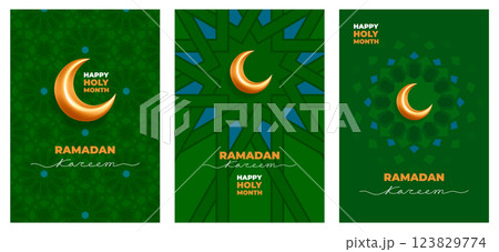 Ramadan Kareem Poster Template Set Ramadan Kareem Poster Template Set 123829774