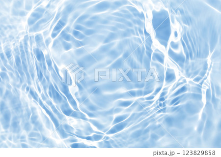 水 波 青 夏 テクスチャ 背景 123829858
