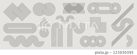 Architectural geometric shapes set Architectural geometric shapes set 123830395