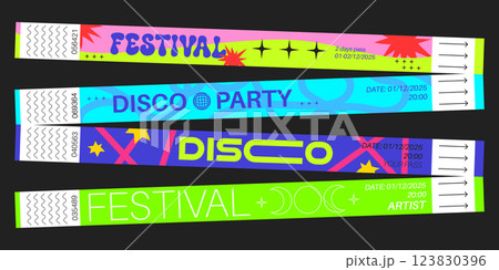 Festival disco party bracelet designs Festival disco party bracelet designs 123830396