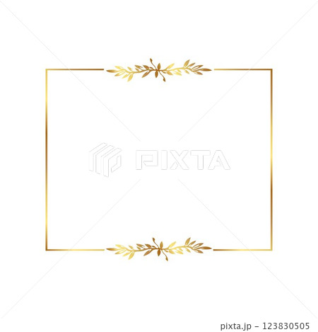 Gold Floral Frame 123830505