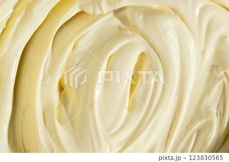 Abstract Food Background. Swirled Mayonnaise Spread Abstract Food Background. Swirled Mayonnaise Spread 123830565