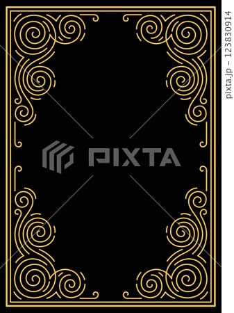 Line curl frame. Modern decorative linear background. 123830914