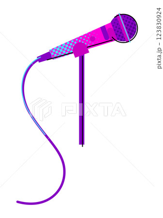 Illustration of musical microphone. Music party or rock concert creative image. Illustration of musical microphone. Music party or rock concert creative image. 123830924