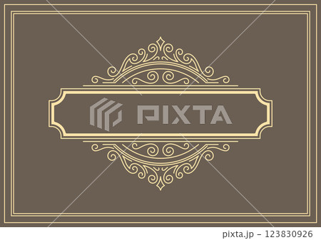 Line curl frame. Modern decorative linear background. 123830926