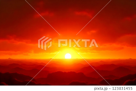 sunset sky on mountain sunset sky on mountain 123831455