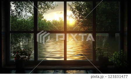 flood water enters the room through the window bad dream flood water enters the room through the window bad dream 123831477