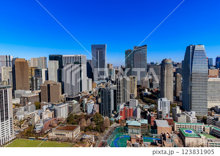 東京　港区　東京のシンボル 東京タワー大展望台からの眺め 123831905