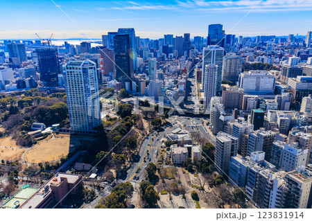 東京　港区　東京のシンボル 東京タワー大展望台からの眺め 123831914