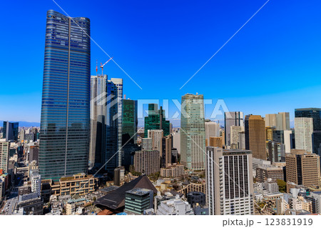 東京 港区 東京のシンボル 東京タワー大展望台からの眺め 東京 港区 東京のシンボル 東京タワー大展望台からの眺め 123831919