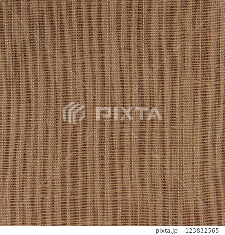 Dark brown linen fabric texture background, seamless pattern of natural textile. 123832565