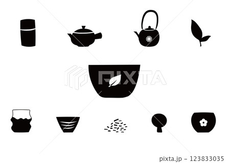 日本茶のイラスト 123833035